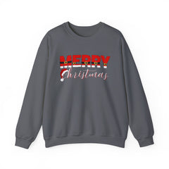 Christmas Crewneck Sweatshirt - Santa's Belt and Hat Design