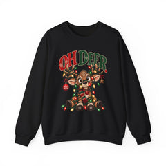 Oh Deer Christmas Sweatshirt — Cute Reindeer Holiday Crewneck