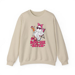 Boo-gie Bitch Ghost Crewneck Sweatshirt — Cute Retro Halloween Graphic