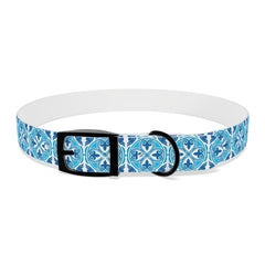 Dog Collar- Blue Mexican Talavera Tile Print