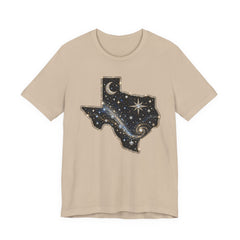 Texas Night Sky Tee — Celestial Moon & Stars State Graphic T-Shirt