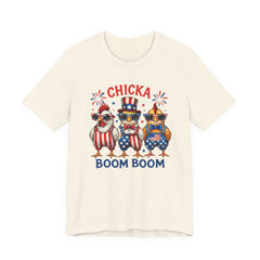 Chicka Boom Boom Patriotic Chickens Tee - 4th of July USA Shirt