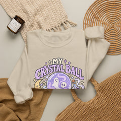 Doomed Crystal Ball Crewneck Sweatshirt — Cute Pastel Gothic Fortune-Telling Graphic
