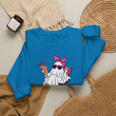 Boo-gie Bitch Ghost Crewneck Sweatshirt — Cute Retro Halloween Graphic