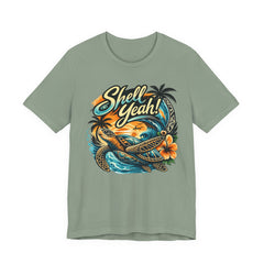 Shell Yeah! Turtle Graphic Tee — Tropical Beach Surf T-Shirt