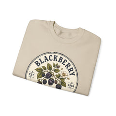 Blackberry Picking Club Crewneck Sweatshirt — Vintage Fruit Patch Design