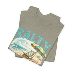 Salty Soul Beach T-Shirt — Vintage Umbrella & Chair Summer Tee