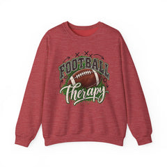Football Therapy Sweatshirt — Vintage Football Graphic Crewneck