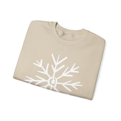 Cozy Snowflake Crewneck Sweatshirt for All Seasons |Hand drawn, Lounging, Holidays, Snow