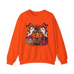 Halloween Ghosts & Pumpkin Crewneck Sweatshirt
