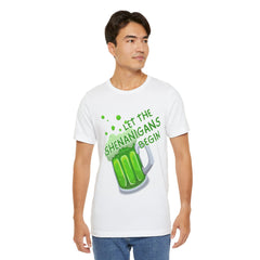 Funny St. Patrick's Day Unisex Tee - “Let the Shenanigans Begin"