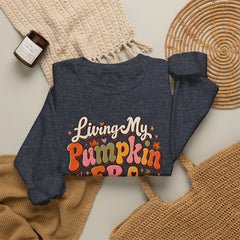 Pumpkin Era Crewneck Sweatshirt — "Living My Pumpkin Era" Fall Graphic Sweatshirt