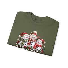 Winter is Better with Friends - Snowmen Crewneck Sweatshirt, Cozy Christmas Apparel, Holiday Festive Sweatshirt