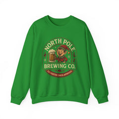 North Pole Brewing Co. Holiday Sweatshirt, Christmas Gift, Unisex Cozy Crewneck, Winter Apparel, Elf Festive Casual Wear