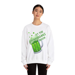 St. Patrick's Day Unisex Crewneck Sweatshirt - Let the Shenanigans Begin