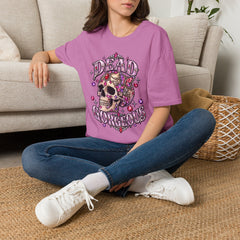 "Dead Gorgeous" T‑Shirt- Skull Floral- Halloween Vibes