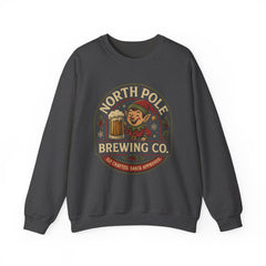 North Pole Brewing Co. Holiday Sweatshirt, Christmas Gift, Unisex Cozy Crewneck, Winter Apparel, Elf Festive Casual Wear