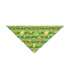 St. Patrick's Day Pet Bandana - Gold Coins & Clover