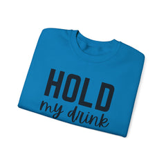 "Hold My Drink, I Gotta Pet This Dog" Unisex Heavy Blend™ Crewneck Sweatshirt