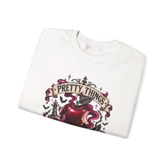 Crewneck Sweatshirt — “Pretty Things Can Be Poison” Gothic Apple Graphic