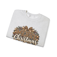 Merry Christmas Vintage Pinecone Design- Leopard Print