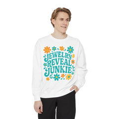 Jewelry Reveal Junkie Sweatshirt - by Comfort Colors- Retro, 70s