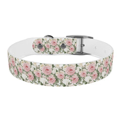 Dog Collar- White and Pink Roses