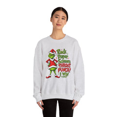 Rock - Paper - Scissors - Throat Punch- Dr. Seuss Grinch Christmas Sweatshirt