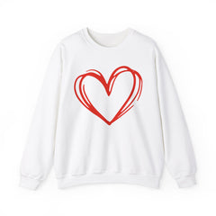 Hand Drawn Heart  - Valentine's Day Sweatshirt