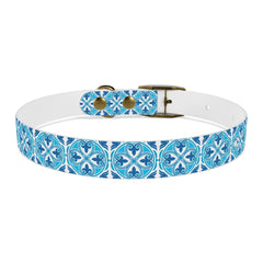 Dog Collar- Blue Mexican Talavera Tile Print