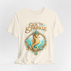 Sea the Sparkle Seahorse T-Shirt — Nautical Mermaid Beach Tee