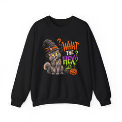 Halloween Cat 'What the Hex?' Crewneck Sweatshirt