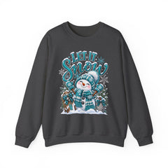 Let It Snow Snowman Crewneck Sweatshirt — Cozy Holiday Winter Pullover