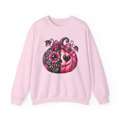 Pink Sugar Skull Pumpkin Sweatshirt ~ Halloween Vibes