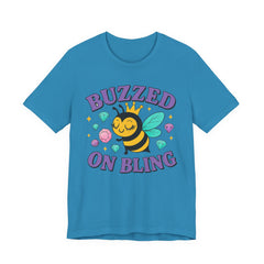 Buzzed on Bling - Bee T-Shirt | Fun Unisex Tee for Bee Lovers and Jewelry Lovers alike