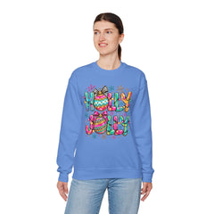 Holly Jolly Crewneck Gildan Sweatshirt — Colorful Christmas Ornament Holiday Sweater