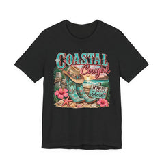 Coastal Cowgirl Tee — "Howdy Shore" Beach Western Graphic T-Shirt