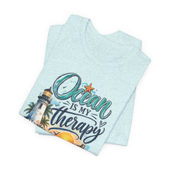 Ocean Is My Therapy T-Shirt — Beach Lighthouse Sunset Tee