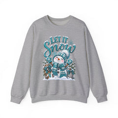 Let It Snow Snowman Crewneck Sweatshirt — Cozy Holiday Winter Pullover