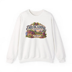 Muscadine Vineyard Crewneck Sweatshirt — Vintage Grape Winery Graphic - Southern Heritage