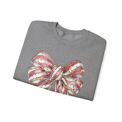 Pink & Gold  Bow  Sweatshirt - Valentine