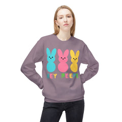 Hey Peeps Midweight Softstyle Fleece Crewneck Easter Sweatshirt
