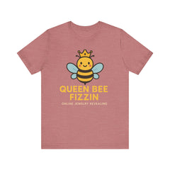 Queen Bee Fizzin' Unisex T-Shirt - Cute Bee Graphic Tee for Bee Lovers