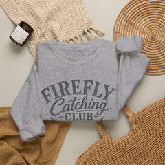 Firefly Catching Club Sweatshirt — Vintage Mason Jar Summer Nights Crewneck - Southern Heritage