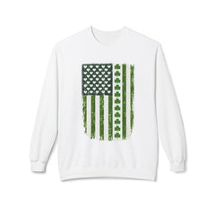 St. Patrick's Day Shamrock Flag Crewneck Sweatshirt