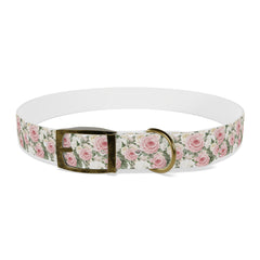 Dog Collar- White and Pink Roses
