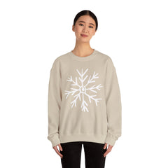 Cozy Snowflake Crewneck Sweatshirt for All Seasons |Hand drawn, Lounging, Holidays, Snow