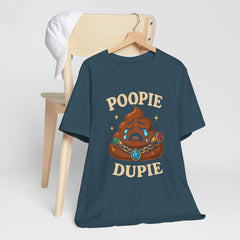 Funny Poop Doopie Emoji Tee, Quirky Graphic, Humorous Apparel, Playful Wear, Fizzing jewelry