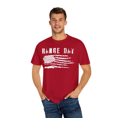 Range Day - FADED PRINT - T-shirt - Military Branches, Right to Bear Arms, American Flag