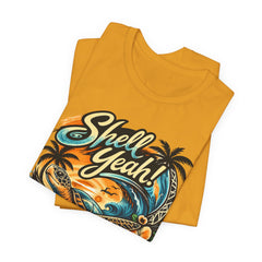 Shell Yeah! Turtle Graphic Tee — Tropical Beach Surf T-Shirt